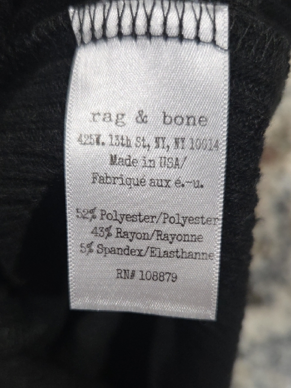 rag & bone Black Ribbed Racerback Tank - Picture 6 of 6